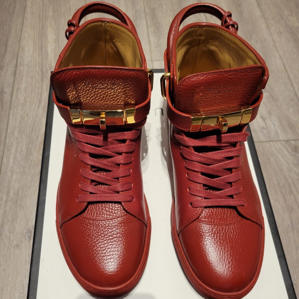 Red Buscemi leather shoes  size 43